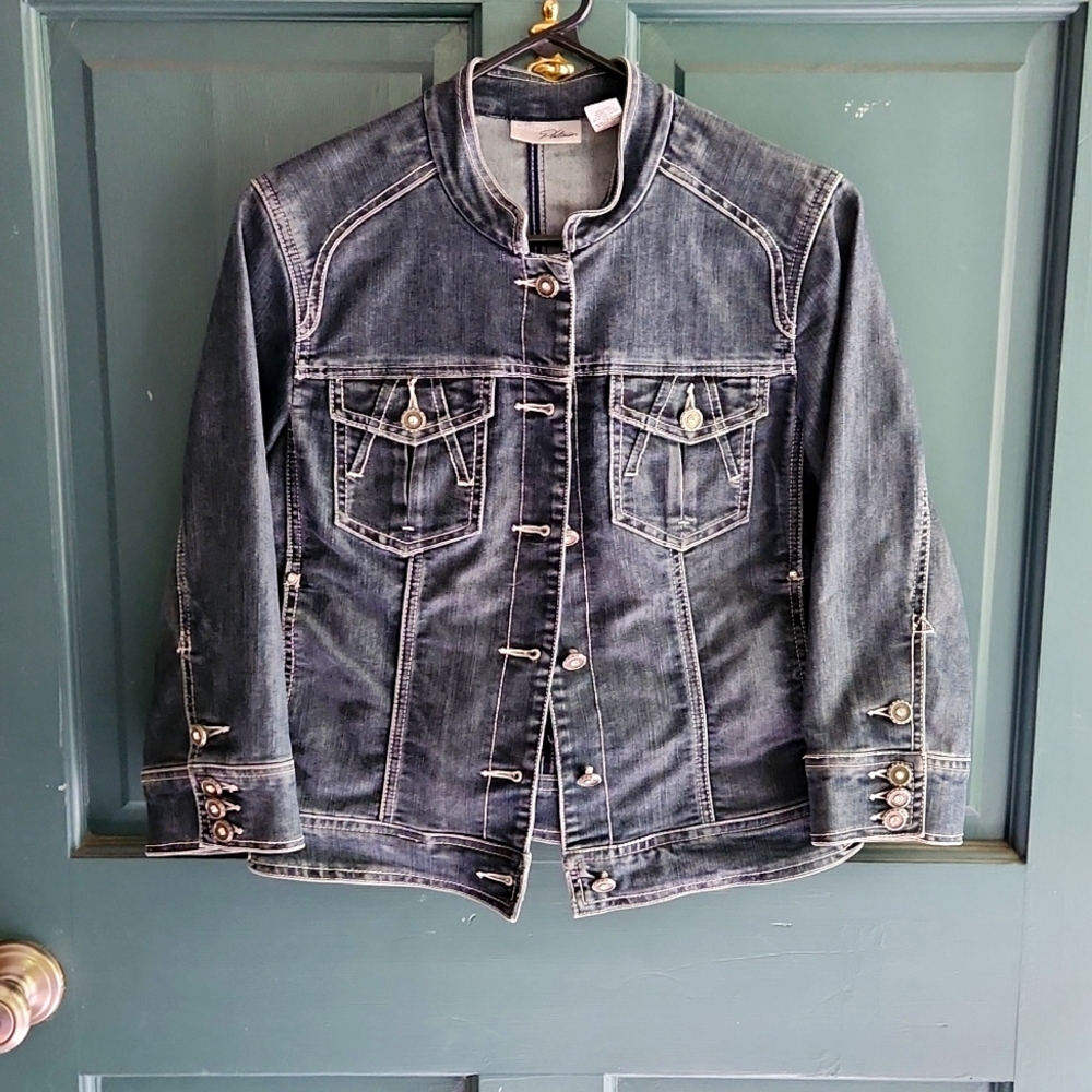 Chicos platinum Jean jacket